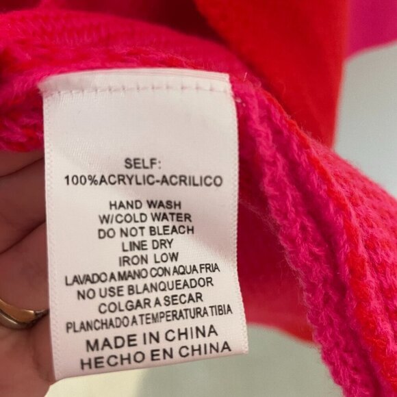NWOT NEW &Merci Sweater | Oversized Cardigan | Color: Pink/Red | Size S/M - Picture 8 of 8